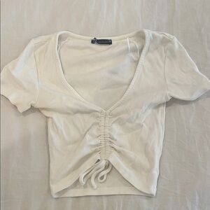 Zara Cinched Crop Tee
